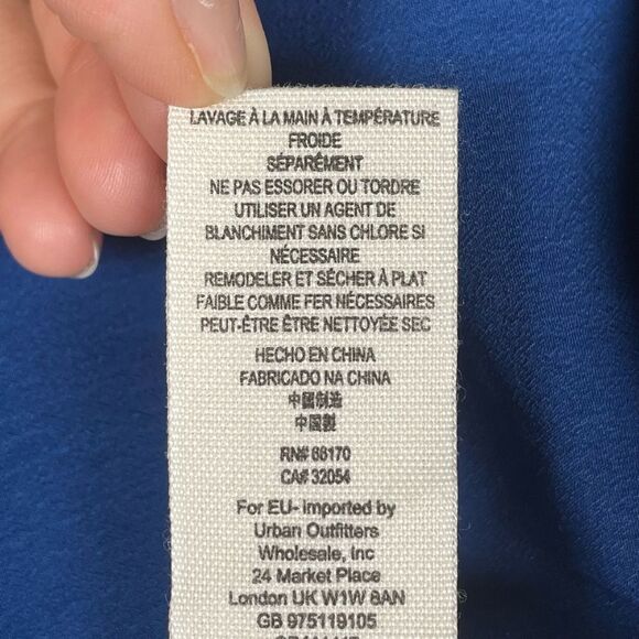 Free People Blue Lace Eyelet Mini A-Line Dress - Women’s M - Picture 8 of 8